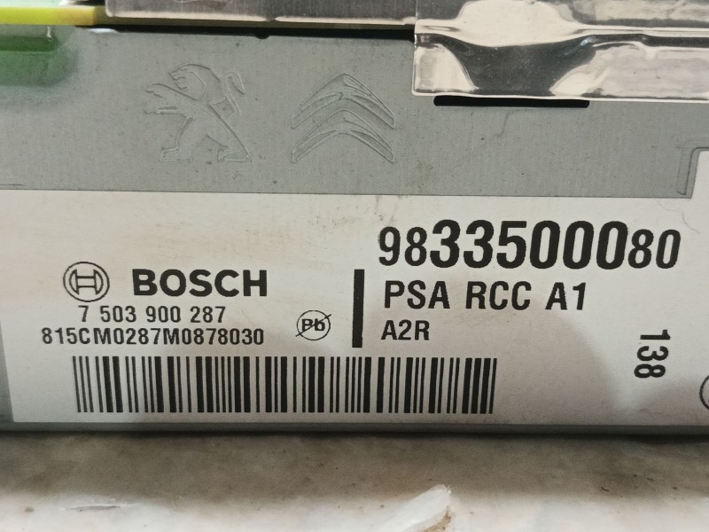 Recambio de sistema audio / radio cd para citroën c3 aircross ii (2r_, 2c_) 1.2 puretech 110 (2rhnzb, 2rhnzw, 2rhnpx, 2rhnpj) re