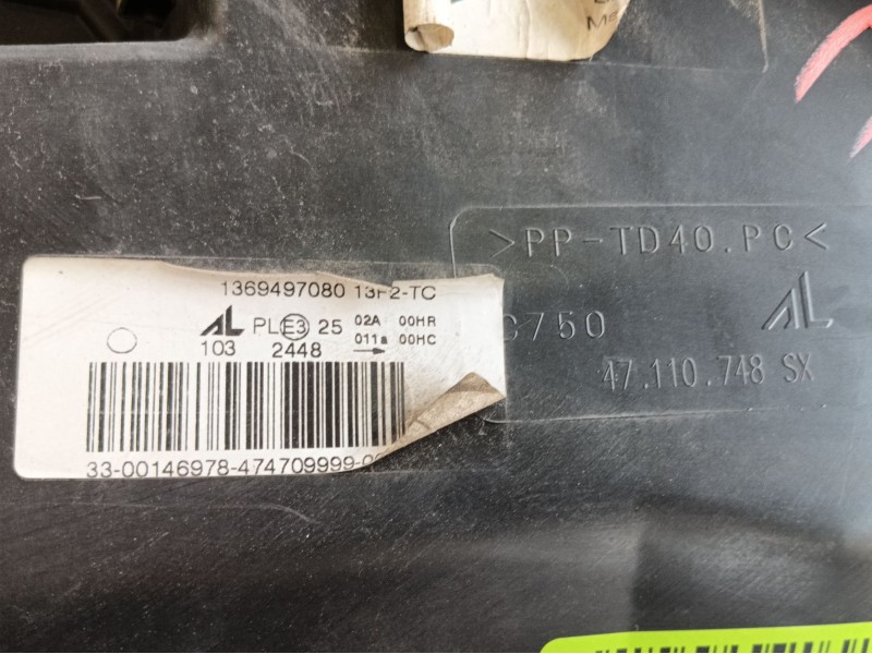 Recambio de faro izquierdo para peugeot boxer caja/chasis 2.2 hdi 130 referencia OEM IAM  1369497080 