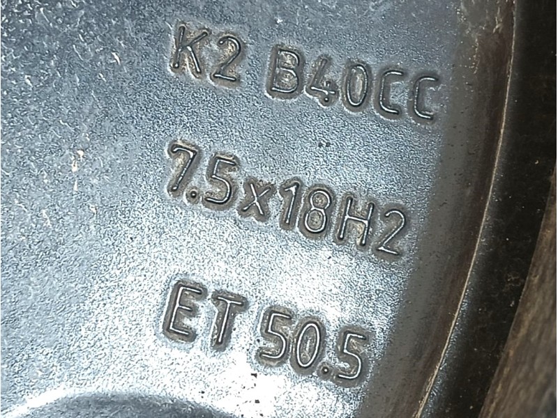 Recambio de llanta para volvo xc40 (536) b3 mild-hybrid referencia OEM IAM 31680403 ET50.5 7.5Jx18