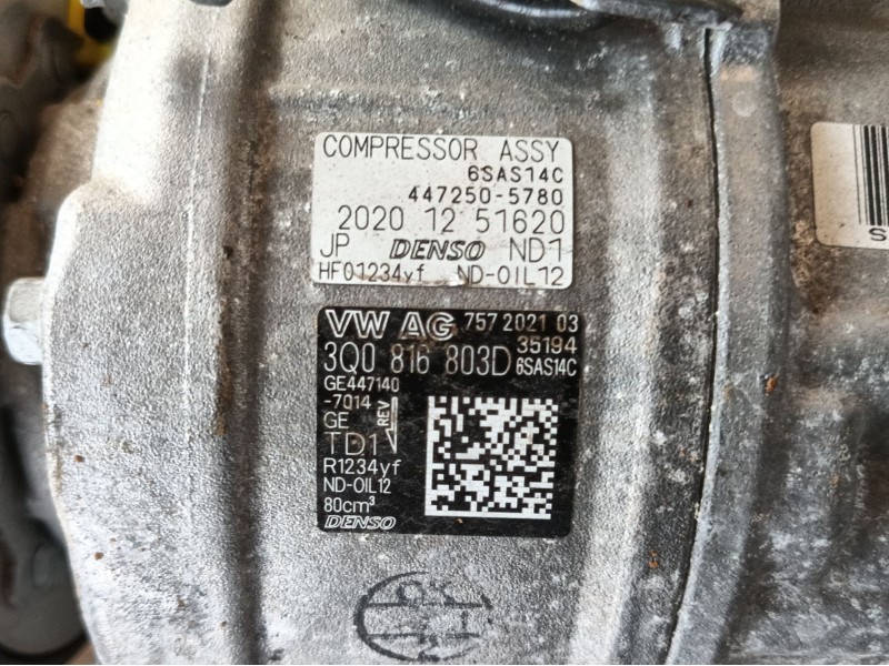 Recambio de compresor aire acondicionado para volkswagen touran (5t1) 1.5 tsi referencia OEM IAM   