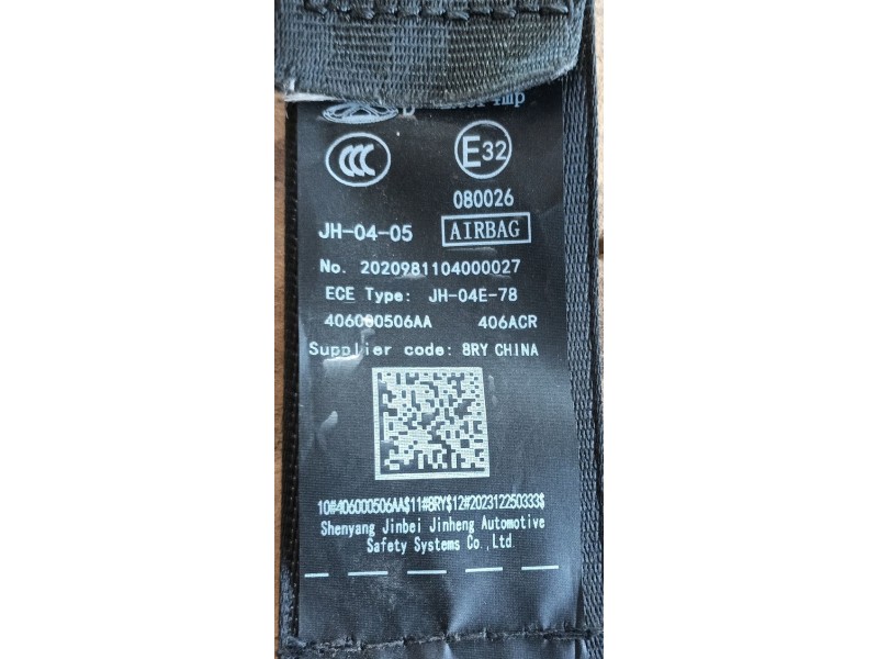 Recambio de cinturon seguridad delantero izquierdo para omoda omoda5 t31 referencia OEM IAM   