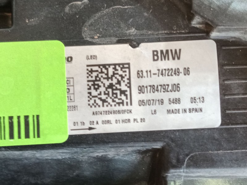 Recambio de faro izquierdo para bmw x1 (f48) sdrive 18 d referencia OEM IAM   