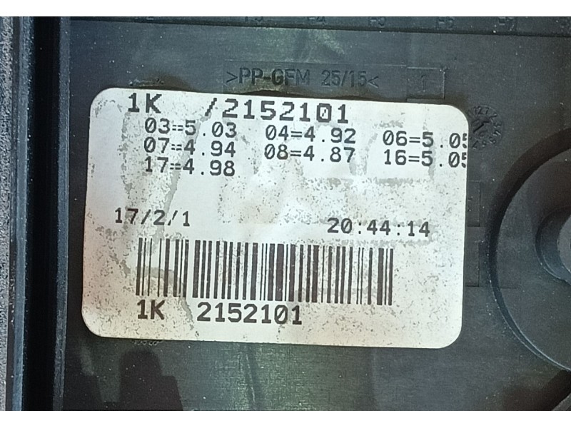 Recambio de caja reles / fusibles para volkswagen jetta iii (1k2) 1.9 tdi referencia OEM IAM  1K0937125A 