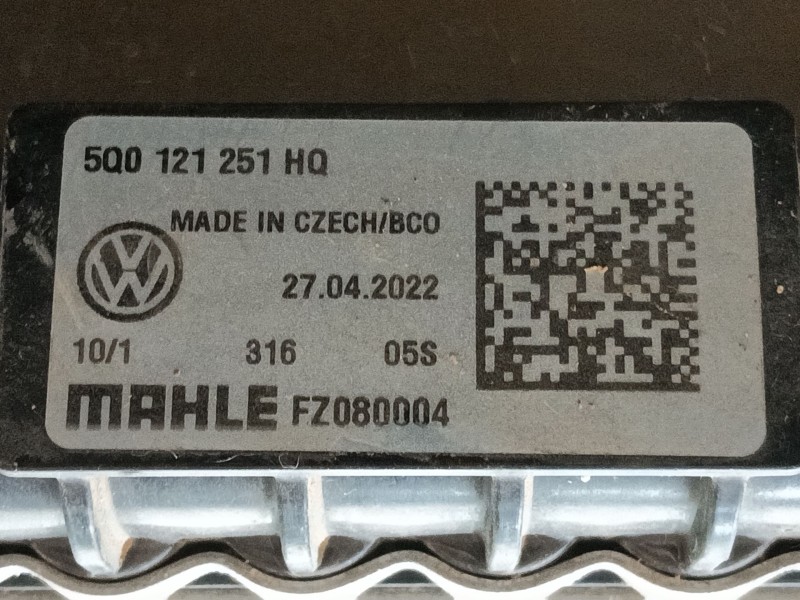 Recambio de intercooler para seat tarraco (kn2) 2.0 tdi referencia OEM IAM   