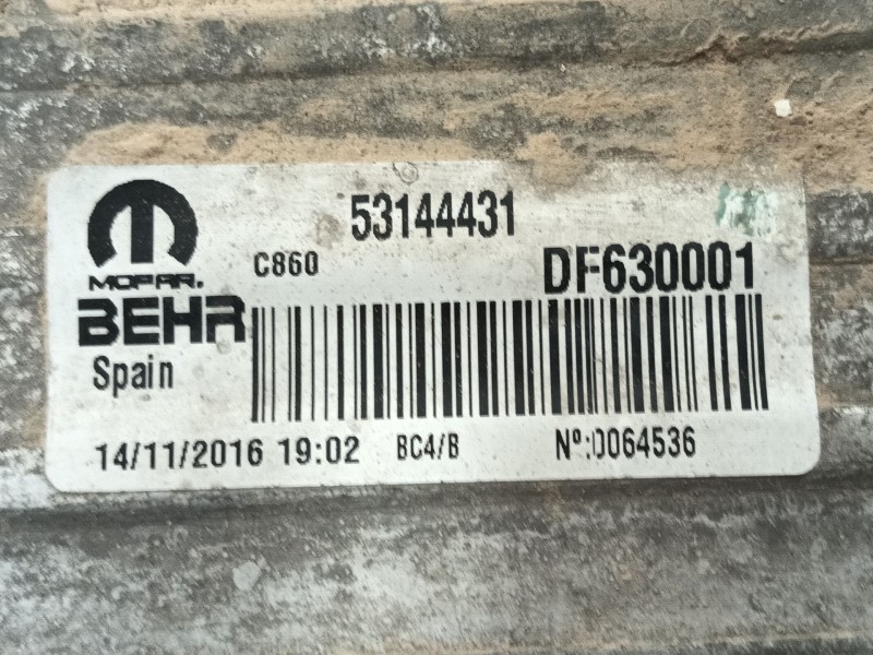 Recambio de intercooler para peugeot boxer furgoneta 2.0 bluehdi 130 referencia OEM IAM   