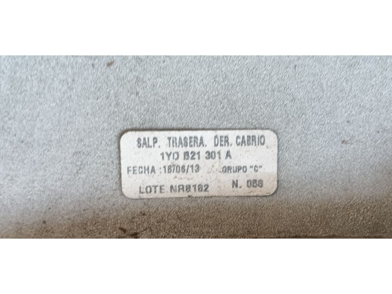 Recambio de aleta trasera derecha para volkswagen new beetle (9c1, 1c1) 2.0 referencia OEM IAM   