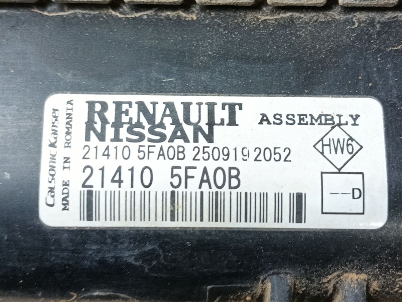 Recambio de radiador agua para nissan micra v (k14) 1.0 dig-t 117 referencia OEM IAM   