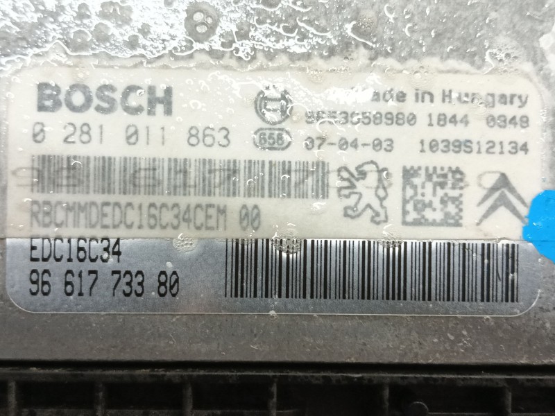 Recambio de centralita motor uce para citroën c4 berlina collection referencia OEM IAM 9661773380 9644692380 