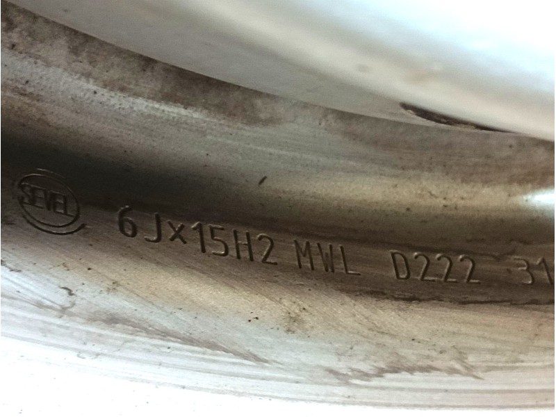 Recambio de llanta para fiat ducato furgoneta (250_) 140 multijet 2,2 d referencia OEM IAM 1395239080 ET68 6Jx15