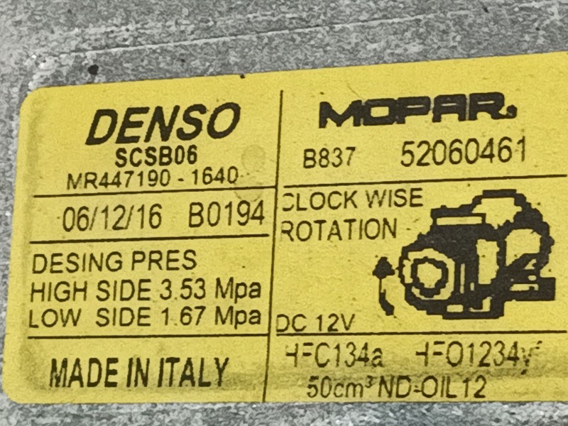 Recambio de compresor aire acondicionado para fiat 500 (312_) 1.2 (312axa1a) referencia OEM IAM   
