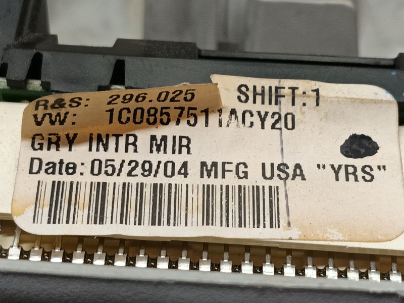 Recambio de espejo interior para volkswagen new beetle (9c1, 1c1) 2.0 referencia OEM IAM   