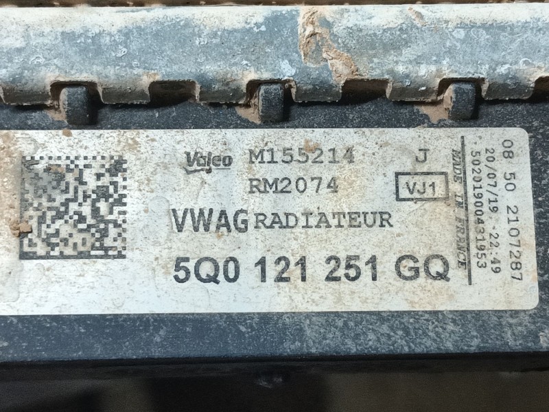 Recambio de radiador agua para seat leon (5f1) 2.0 tdi referencia OEM IAM   