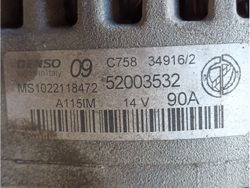 Recambio de alternador para fiat 500 (312_) 1.2 (312axa1a) referencia OEM IAM  25003532 