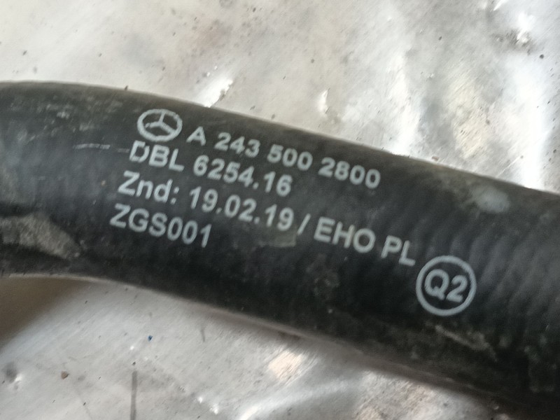 Recambio de tubo para mercedes-benz eqa (h243) eqa 250+ (243.702) referencia OEM IAM A2435000400 A2435005200 