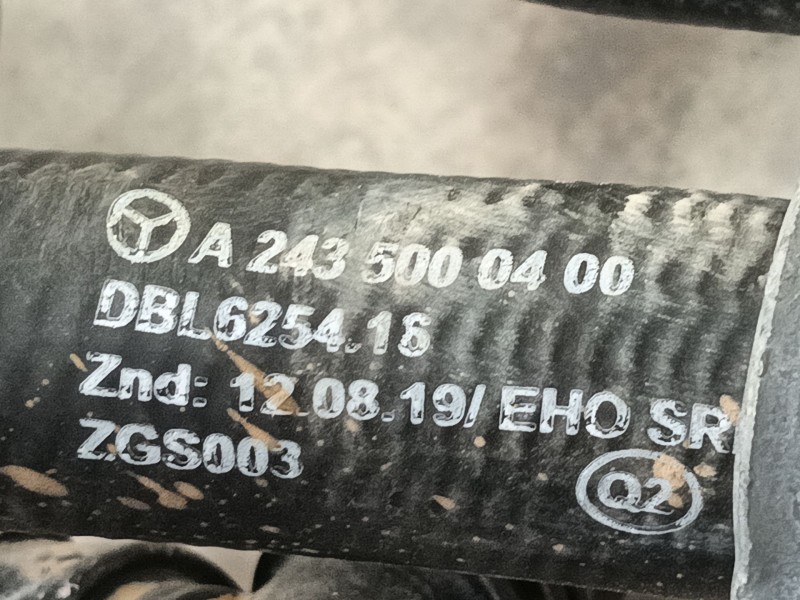 Recambio de tubo para mercedes-benz eqa (h243) eqa 250+ (243.702) referencia OEM IAM A2435000400 A2435005200 