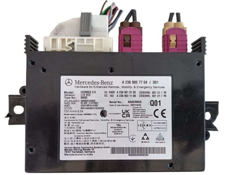 Recambio de modulo electronico para mercedes-benz cla (c118) cla 180 (118.384) referencia OEM IAM  A2389007704 