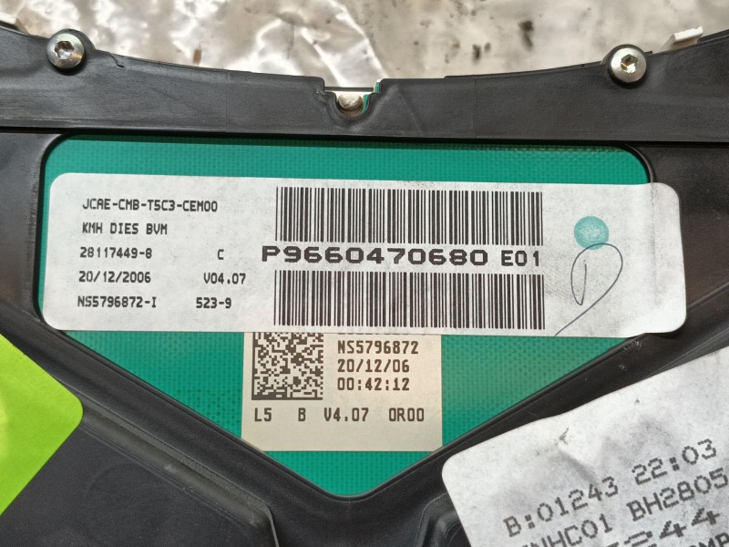 Recambio de cuadro instrumentos para peugeot 307 break (3e) 1.6 hdi 110 referencia OEM IAM   