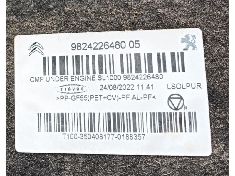 Recambio de cubrecarter para peugeot 2008 ii (ud_, us_, uy_, uj_, ur_, uc_) 1.2 puretech 100 referencia OEM IAM   