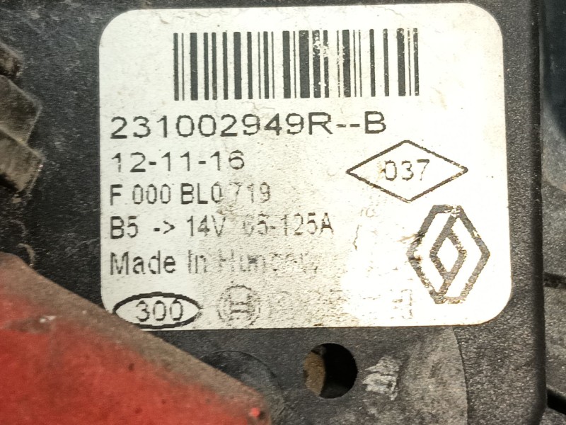 Recambio de alternador para dacia sandero ii 1.5 dci referencia OEM IAM   
