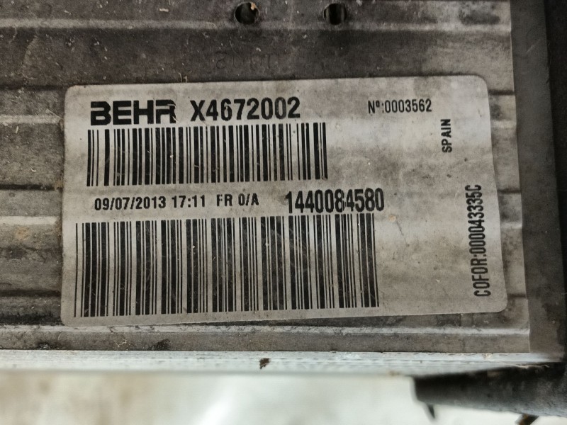 Recambio de intercooler para fiat scudo furgoneta (270_, 272_) 1.6 d multijet referencia OEM IAM   