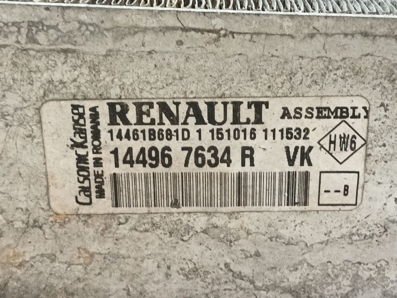 Recambio de intercooler para dacia dokker monospace (ke_) 1.5 dci (keaj, keah) referencia OEM IAM 144967634R 14461B681D 