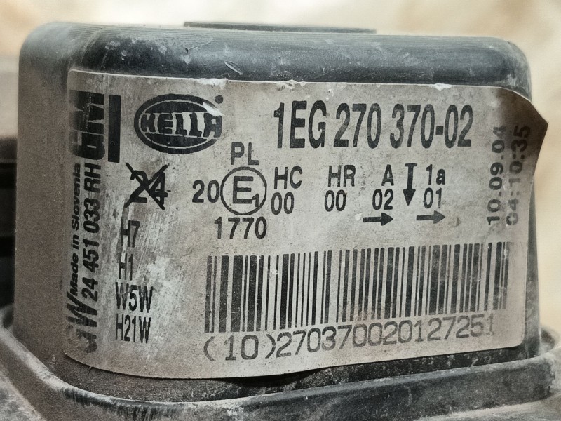 Recambio de faro derecho para opel astra h station wagon (a04) 1.7 cdti (l35) referencia OEM IAM 93178636 1EG27037002 