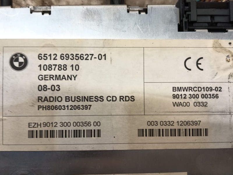 Recambio de sistema audio / radio cd para bmw 3 compact (e46) 316 ti referencia OEM IAM 65126935627 10878810 