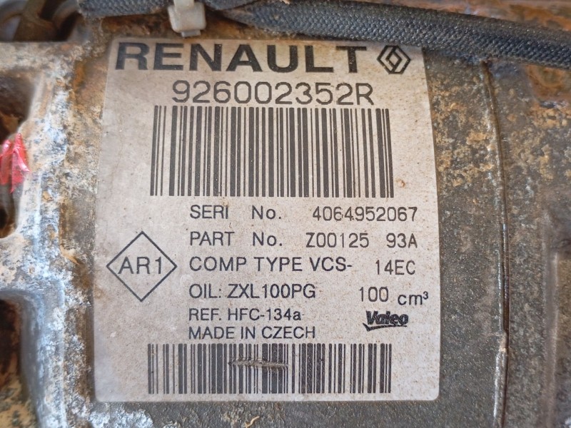 Recambio de compresor aire acondicionado para renault captur i (j5_, h5_) 1.5 dci 90 referencia OEM IAM 926008468R 926002352R 
