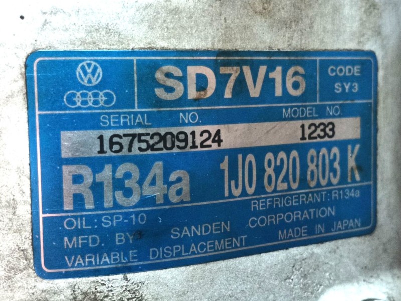 Recambio de compresor aire acondicionado para volkswagen golf iv (1j1) 1.9 tdi referencia OEM IAM   