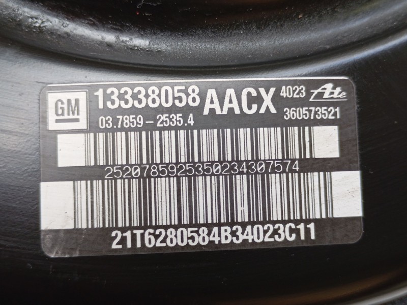 Recambio de servofreno para opel astra j (p10) 1.6 (68) referencia OEM IAM  13338058 