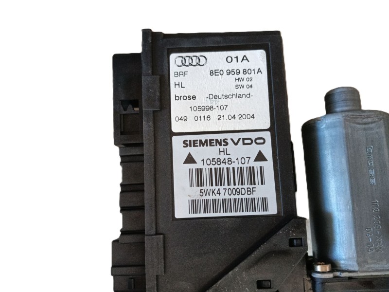 Recambio de elevalunas trasero izquierdo para audi a4 b6 (8e2) 1.9 tdi referencia OEM IAM   