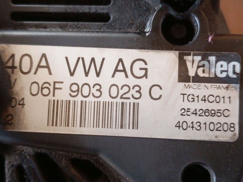 Recambio de alternador para volkswagen golf v (1k1) 2.0 tdi 16v referencia OEM IAM  06F903023C 