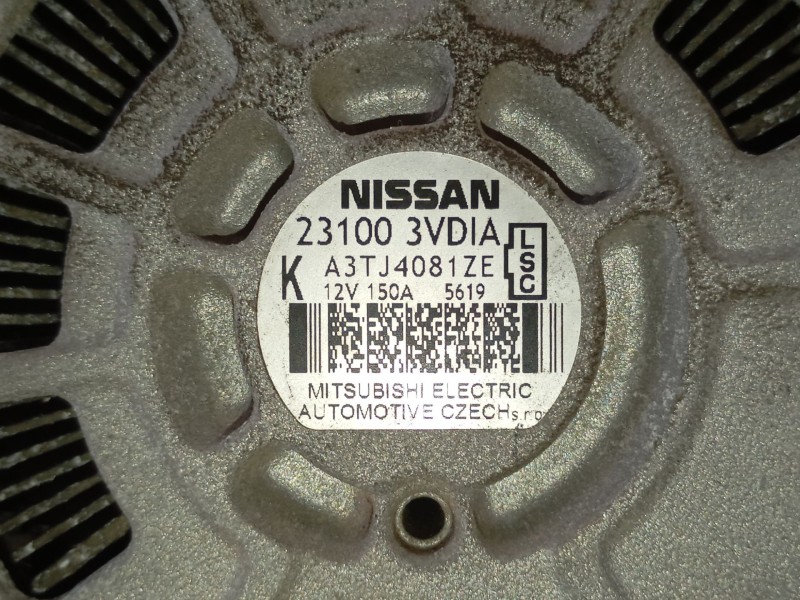 Recambio de alternador para nissan note (e12) 1.5 dci referencia OEM IAM 231003VD1A 231003VDIA 