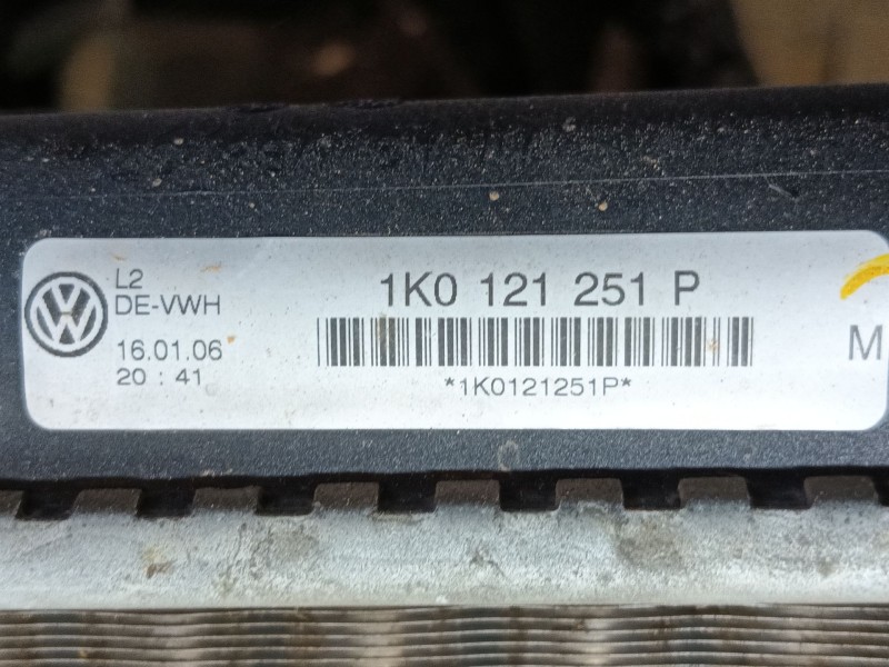Recambio de radiador agua para volkswagen golf v (1k1) 1.6 fsi referencia OEM IAM 1K0121251BR 1K0121251P 