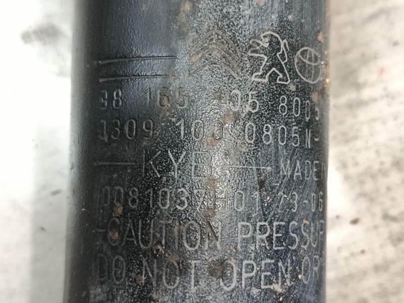 Recambio de amortiguador trasero izquierdo para fiat scudo furgoneta 2.0 multijet 145 (506) referencia OEM IAM 9816510580 030910