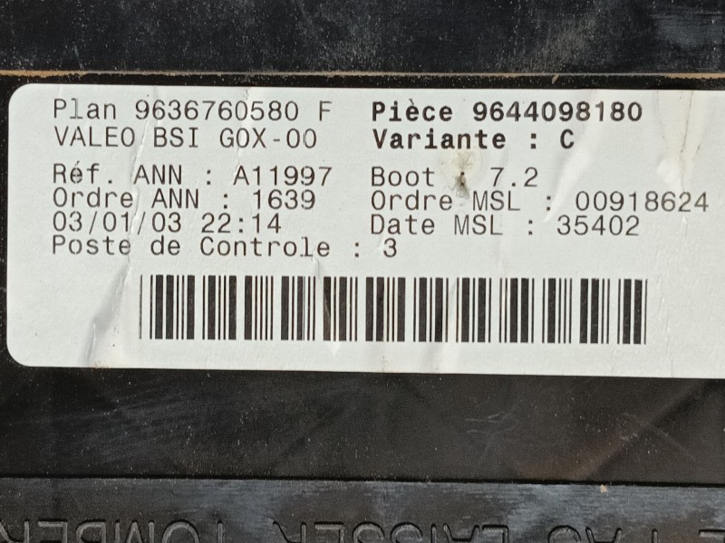 Recambio de bsi para peugeot 307 break (3e) 2.0 hdi 90 referencia OEM IAM   