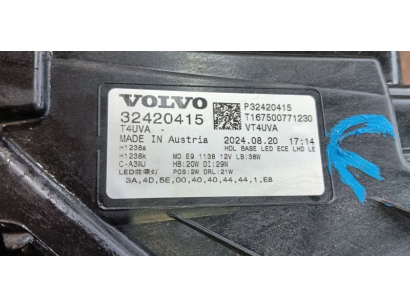 Recambio de faro izquierdo para volvo xc40 (536) b3 mild-hybrid referencia OEM IAM 32140435  
