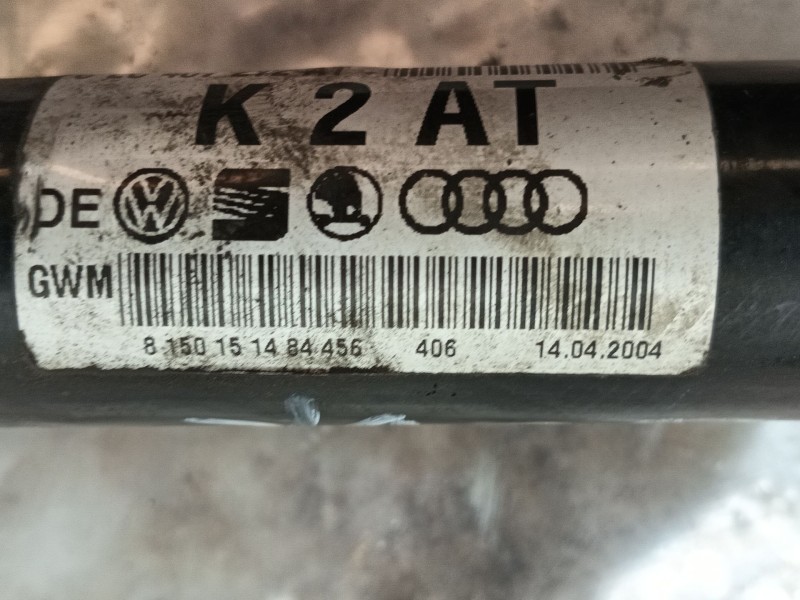 Recambio de transmision delantera derecha para audi a4 b6 (8e2) 1.9 tdi referencia OEM IAM 8E0407272AT 8150151484456 