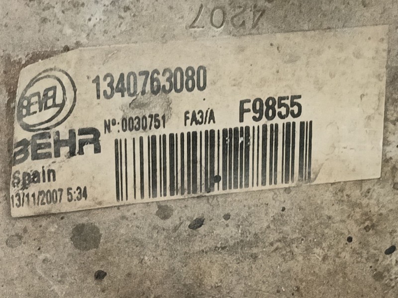 Recambio de intercooler para fiat ducato furgoneta (250_) 120 multijet 2,3 d referencia OEM IAM 1340763080 F9855 