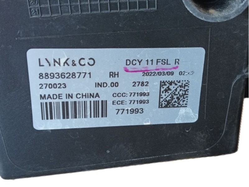 Recambio de piloto delantero derecho para lynk & co 01 phev referencia OEM IAM   
