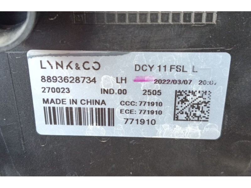 Recambio de piloto delantero izquierdo para lynk & co 01 phev referencia OEM IAM   