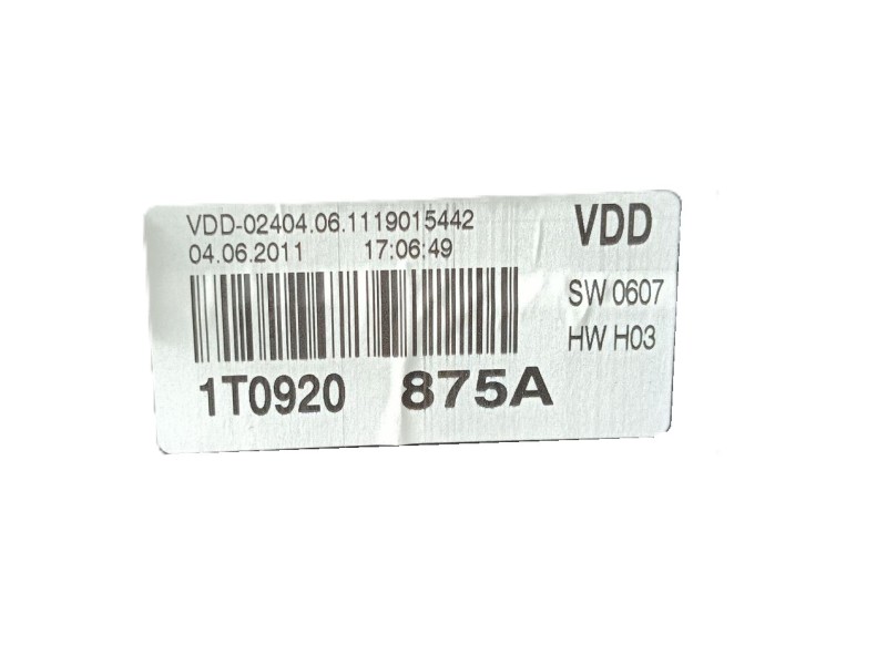 Recambio de cuadro instrumentos para volkswagen touran (1t3) 1.6 tdi referencia OEM IAM   
