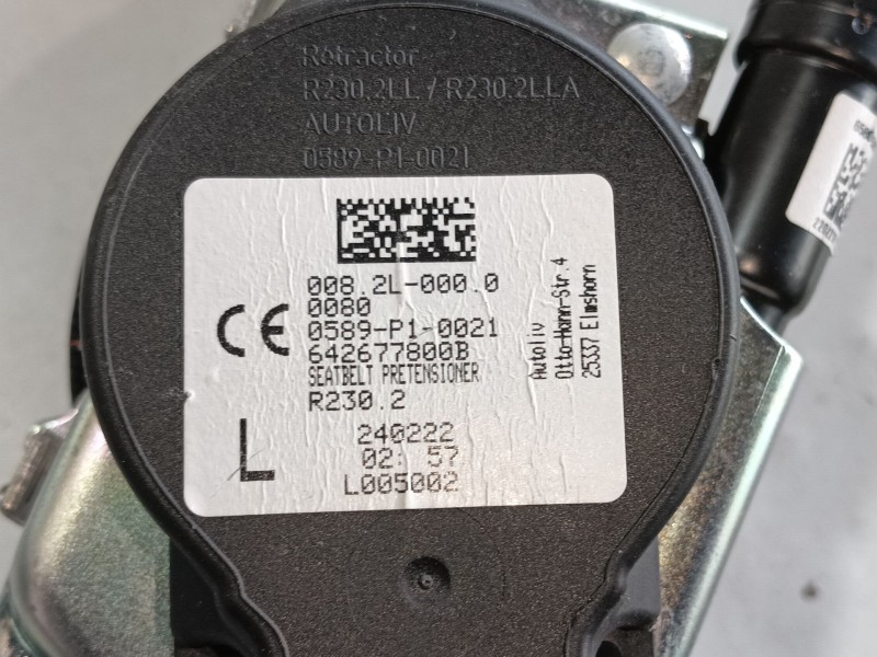 Recambio de cinturon seguridad delantero izquierdo para lynk & co 01 phev referencia OEM IAM   