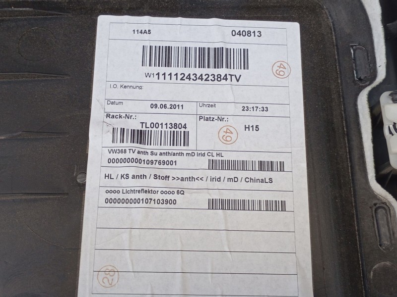 Recambio de guarnecido puerta trasera izquierda para volkswagen touran (1t3) 1.6 tdi referencia OEM IAM  1T0867211023 