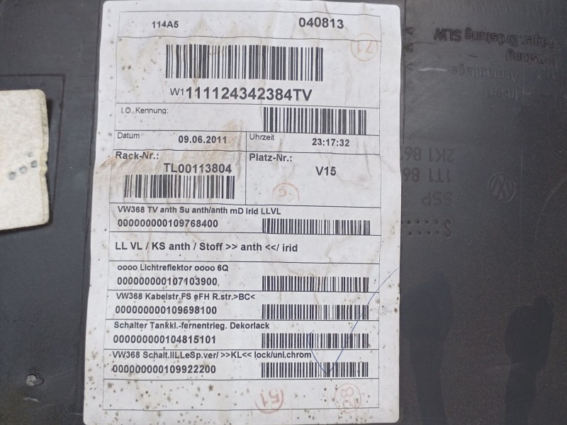 Recambio de guarnecido puerta delantera izquierda para volkswagen touran (1t3) 1.6 tdi referencia OEM IAM  TL00113804 