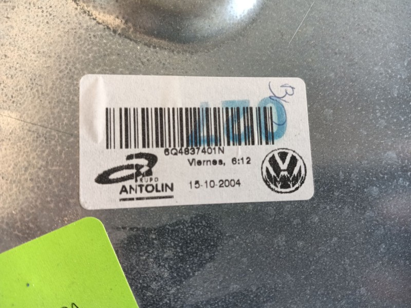 Recambio de elevalunas delantero izquierdo para volkswagen polo iv (9n_, 9a_) 1.4 16v referencia OEM IAM   