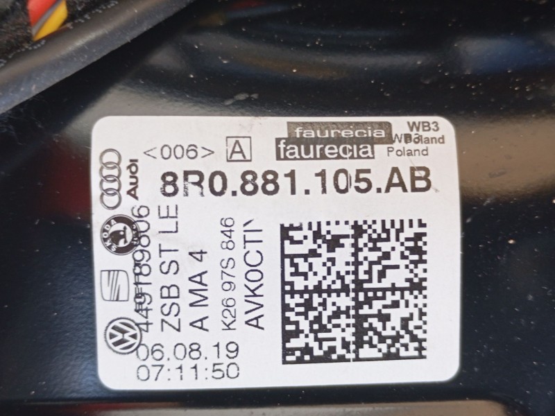 Recambio de asiento delantero izquierdo para seat alhambra (710, 711) 2.0 tdi referencia OEM IAM   