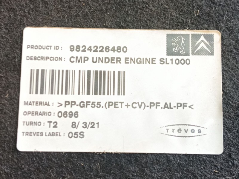 Recambio de cubrecarter para opel mokka 1.2 (76) referencia OEM IAM   