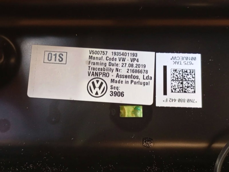 Recambio de asiento trasero derecho para seat alhambra (710, 711) 2.0 tdi referencia OEM IAM  1935401193 