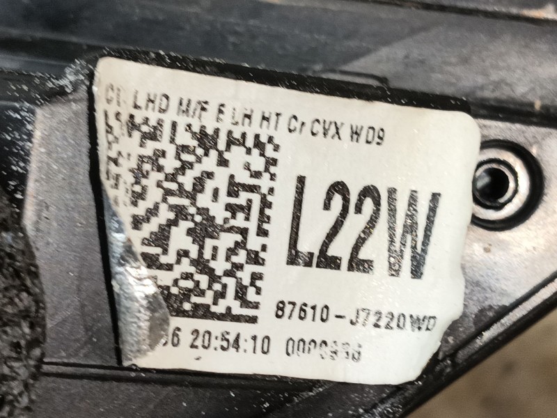 Recambio de retrovisor izquierdo para kia ceed (cd) 1.0 t-gdi referencia OEM IAM 87610J7220  